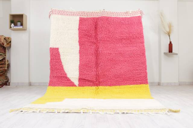 Moroccan Area Rug - Soft Handmade Berber Carpet Custom Size For Living Room Beni Ourain Style Azilal - image 1