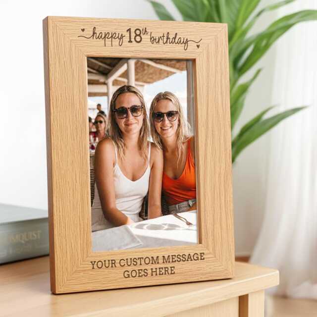 18Th Birthday Gifts For Her, Girls, Friend - Personalised Any Age Photo Frame - image 1