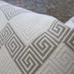 3Bm Designer Pillow Cover Lumbar, 16 X 16, 18 18, 20 20, 22 22, 24 X24 - Greek Key Zig Zag Gray - thumbnail 2