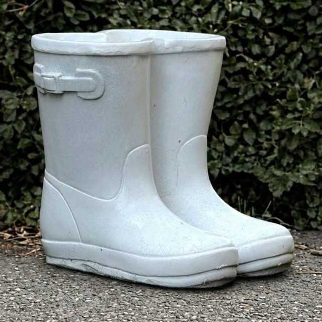Fantasy White Boots Statue Concrete Figurine Cement Sculpture Outdoor Ornament Handmade Art Lover Gift Yard - image 1