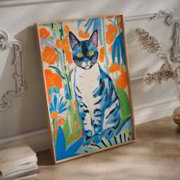 Matisse Cat Print - Blue Wall Art - thumbnail 3