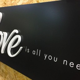 Love Is All You Need Wall Art Hard Canvas Print With 3D Letters - thumbnail 2