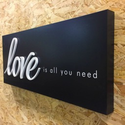 Love Is All You Need Wall Art Hard Canvas Print With 3D Letters - thumbnail 3