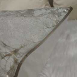 Luxury Piped Cushion Cover Lava Cream & Gold Marble Design For New Home Designer Handmade Pillow/(Only Cover - thumbnail 4