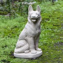Concrete German Shepherd Statue Dog Memorial Sculpture Outdoor Dog Decor Garden Guard Figure Cement Figurine Pet Tribute Lover - thumbnail 2