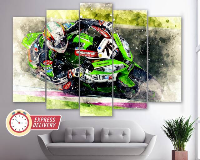 Sport Bike Drift Canvas Print, Motor Racing Canvas, Bikes Wall Art, Motorcycle Photo - image 1