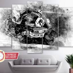 Sport Bike Drift Canvas Print, Motor Racing Canvas, Bikes Wall Art, Motorcycle Photo - thumbnail 2