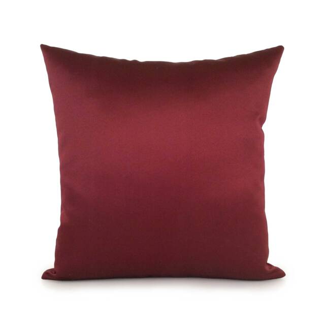 Solid Burgundy Pillow, Throw Pillow Cover, Decorative Cushion Accent Satin Blend, Pillowcase, Modern Pillow - image 1