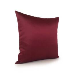 Solid Burgundy Pillow, Throw Pillow Cover, Decorative Cushion Accent Satin Blend, Pillowcase, Modern Pillow - thumbnail 2