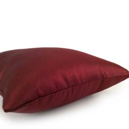 Solid Burgundy Pillow, Throw Pillow Cover, Decorative Cushion Accent Satin Blend, Pillowcase, Modern Pillow - thumbnail 4