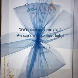 Personalized Baby Boy Airplane Heirloom Quilt, Keepsake Quilt Blanket, Newborn Gift - thumbnail 3