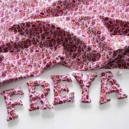 Personalised Liberty Fabric Name Garland - Nursery Letter Banner Custom Initial Decoration Baby Shower Gift Wall Decor - thumbnail 2
