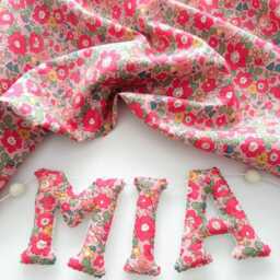 Personalised Liberty Fabric Name Garland - Nursery Letter Banner Custom Initial Decoration Baby Shower Gift Wall Decor - thumbnail 3
