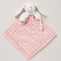 Personalised Dusky Pink Floral Baby Blanket & Bunny Comforter - Girl Gift Set Embroidered Newborn Shower - thumbnail 3