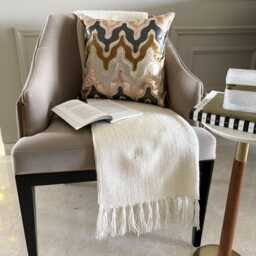 Moroccan Faux Leather Appliqu?? Pattern, Brown Art Silk, 24x24/26x26 Modern Euro Sham - Tea Party - thumbnail 2