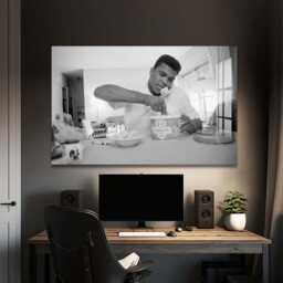Muhammad Ali Motivational Glass Wall Art - Iconic Boxing Prints, Inspiring Home Office Gym Decor, Unforgettable Moments - thumbnail 3
