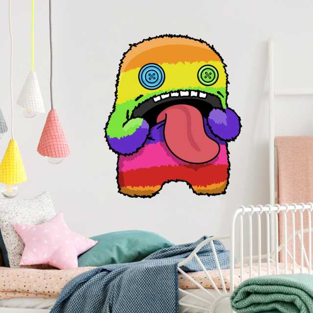 Fuggler Wall Sticker - Oogah Boogah Rainbow Decal Art - image 1