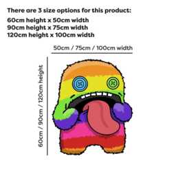 Fuggler Wall Sticker - Oogah Boogah Rainbow Decal Art - thumbnail 3