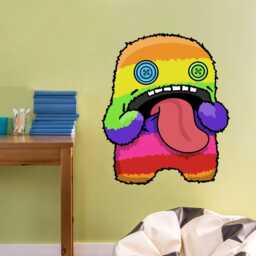 Fuggler Wall Sticker - Oogah Boogah Rainbow Decal Art - thumbnail 2