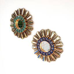 "Peruvian Mirrors ""35cm Duo Turquoise Blue" - thumbnail 2
