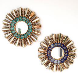 "Peruvian Mirrors ""35cm Duo Turquoise Blue"