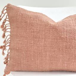 Brown Tribal Hemp Hand Woven Natural Dye Color Pillow Cover - thumbnail 2
