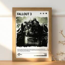 Fallout 3 - 2008 Video Game Print - Wall Art Poster Gaming Gift A5-A4-A3-A2-A1 Unframed Canvas For Frame Or Hanger - thumbnail 2