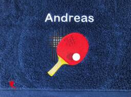 Table Tennis Personalised Embroidered Towels