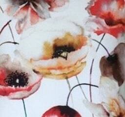 "Floral Watercolour Print Cushion Covers Handmade Cotton Set - 16"" X 16" - thumbnail 2