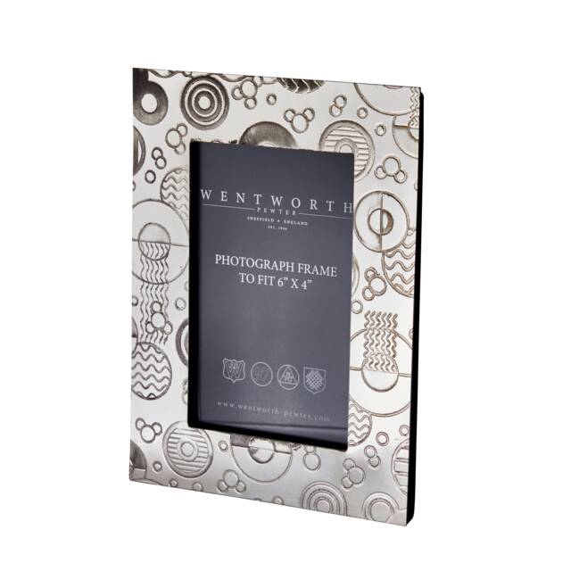 Retro Pewter Photo Frame Handmade 6x4 Picture Frame - image 1