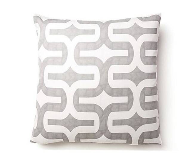 Watercolor Grey Geo - Decorative Pillow Cushion Covers Accent Throw Grey, White