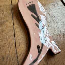 Clay Wall Hanging, Cowgirl Boot, Vintage Inspired Art, 1970S, Hand Made, Painted, Retro, Western, Cowboy, Cowgirl, Rodeo - thumbnail 3
