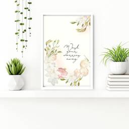 Trendy Shabby Chic Decor Framed Set Of 2 Wall Art Prints For A Pastel Bathroom Home Decor, Farmhouse Toilet Spa - thumbnail 2