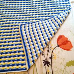 Shell Stripes Baby Afghan - Blanket Striped - thumbnail 4