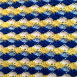 Shell Stripes Baby Afghan - Blanket Striped - thumbnail 3