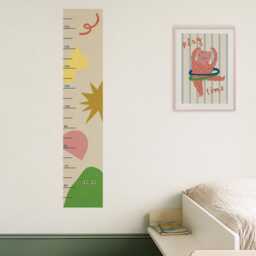 Abstract Shapes Fabric Height Chart - Repositionable Kids Wall Decor - thumbnail 2