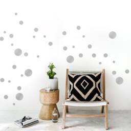 Copper Wall Sticker Polka Dots, Confetti Dot Decals A 5 cm, Metallic Silk-Matt Easy Peel & Stick, Bed - & Kids-Room-Decor - thumbnail 4