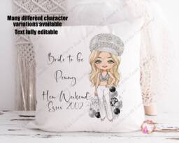 Bride To Be Gift, Wedding Pillow, Hen Party Gift, Bridal Be My Bridesmaid Girl, Party - thumbnail 1