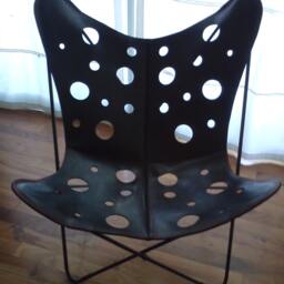 Cowhiderugsleather - Free Shipping Raw Leather Argentina Bkf Leather Chair - thumbnail 2