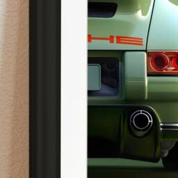 Singer Porsche Print - Retro Vintage Rear View A3 A4 Framed Poster Wall Art - thumbnail 3