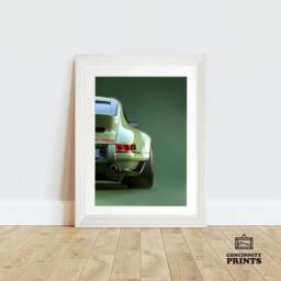 Singer Porsche Print - Retro Vintage Rear View A3 A4 Framed Poster Wall Art - thumbnail 2