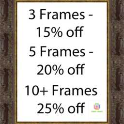 Venice Ornate Picture Frame Shabby Chic Antique Style, Walnut With Gold Edges - thumbnail 3