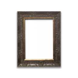 Ornate Shabby Chic Antique Style Picture Frame - Walnut With Gold Edges