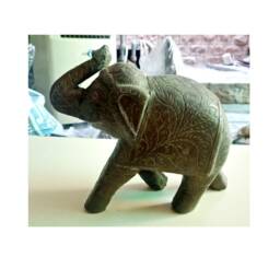 Engraved Wooden Elephant Handcrafted Home Decor