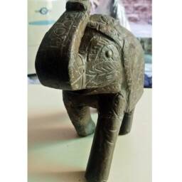 Engraved Wooden Elephant Handcrafted Home Decor - thumbnail 2