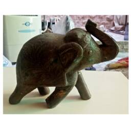 Engraved Wooden Elephant Handcrafted Home Decor - thumbnail 3