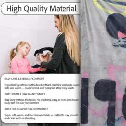 Black Rat With Pink Bow Urban Graffiti Stencil, Lightweight Warm Gift, Comfortable Everyday Use - Super Soft Fleece Blanket Bed Sofa Throw - thumbnail 4