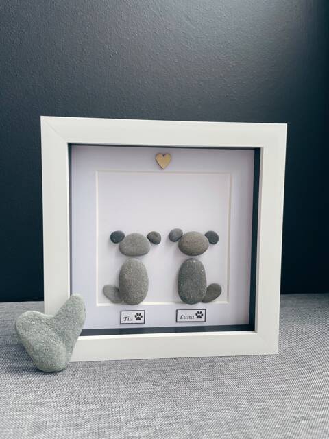Personalised Gift For Dog Lovers, Mum Birthday Ideas, Pebble Art, Keepsake Gift, Pet Lover Ideas - image 1