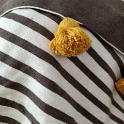 Moroccan Blanket, Pom Blankets Bed Spread Moroccan Throw Blanket Cotton Bedding Berber Decor - thumbnail 2