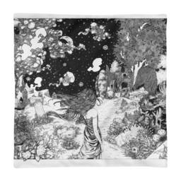 stephen King's Rose Madder Basic Pillow Case Only. Pen Ink Illustration. Greek Fantasy Outdoors Landscape. Ruins To Explore, Adventure - thumbnail 4